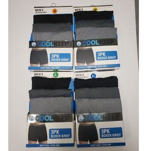 CoolKeep 3 Pack Boxer Briefs Underwear NWT